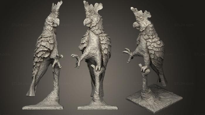 Bird figurines (Bronze cockatoo, STKB_0196) 3D models for cnc